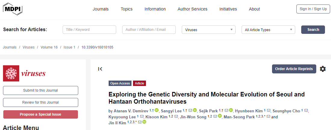 Exploring the Genetic Diversity and Molecular Evolution of Seoul and Hantaan Orthohantaviruses